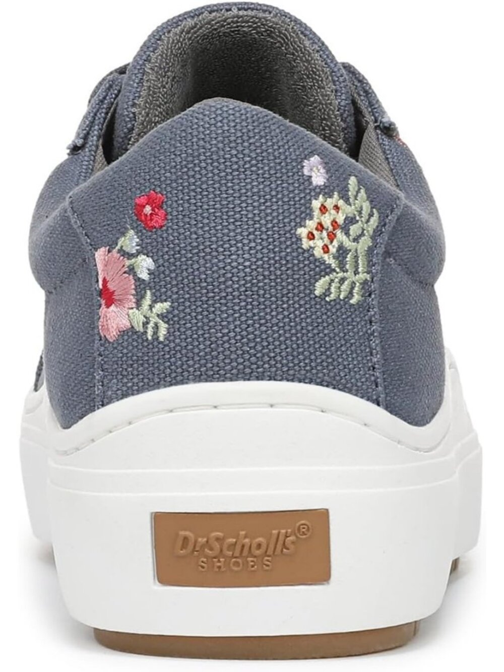 Women's Blue Floral Comfortable Boot Slip On Fashion Sneaker Lace Up Casual Shoe - Picture 3 of 6